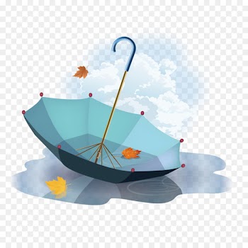 Umbrella Scalable Vector Graphics - Umbrella and autumn leaves 