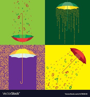 Umbrella set vector image