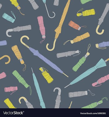 Umbrellas seamless pattern vector image