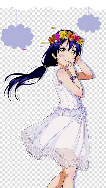 Umi Sonoda Love Live! School Idol Festival Maki Nishikino Kotori Minami, Hand painted white dress beauty transparent background PNG clipart