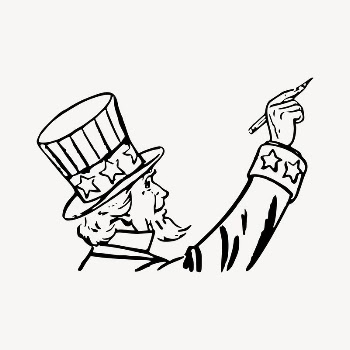 Uncle Sam collage element, drawing | Free Vector Illustration - rawpixel