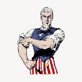Uncle Sam portrait, rolling up sleeve | Free Vector - rawpixel