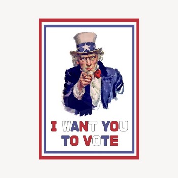 Uncle Sam USA election poster | Free Vector - rawpixel