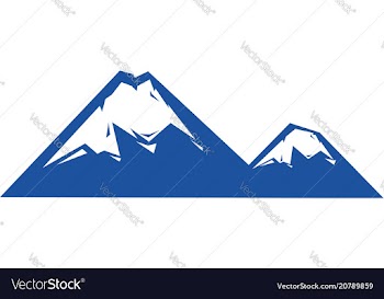 Uncurve mountains vector image