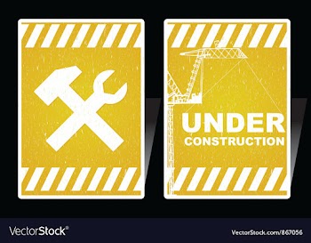 Under construction signs vector image