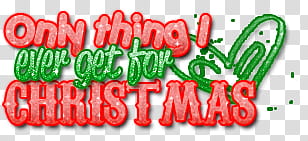 Under The Mistletoe Songs, red Christmas text overlay transparent background PNG clipart
