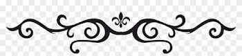 Underline Design And Simple Design Hand Drawn Elements - Fleur De Lis Border