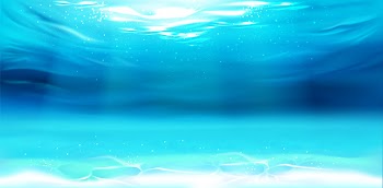 Underwater background, water surface, ocean, sea Free Vector