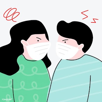 Unhappy couple during the coronavirus pandemic vector | Free  vector - 2303732