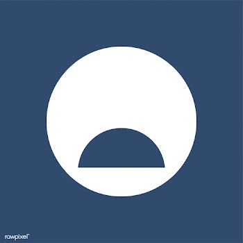 Unhappy emoticon on blue background | Free stock vector - 457681