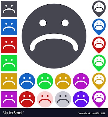 Unhappy Face Icon Set vector image