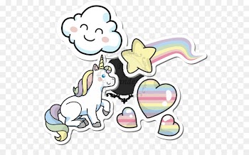Unicorn Adhesive Artificial hair integrations Legendary creature Blue - unicorn 