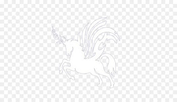 Unicorn Black and white Mane Text - Pegasus back 