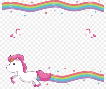 Unicorn Blanket Wedding invitation Cuteness Clip art - Cute Rainbow Decorative Border 