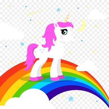 Unicorn Case - Vector rainbow horse 