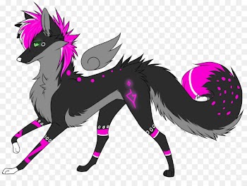 Unicorn Cat Dog Mane - neon lights 