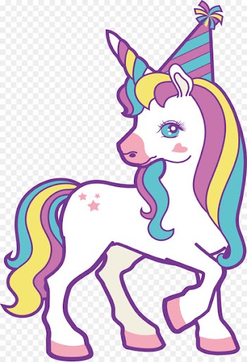 Unicorn Clip art - A unicorn turned around 