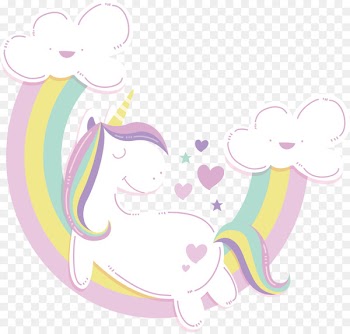 Unicorn Clip art - Sleeping white unicorn 