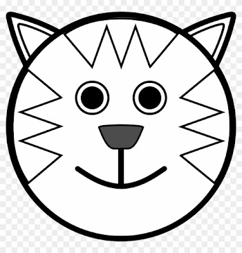 Unicorn Clipart Black And White Free Images - Cat Face Coloring Pages