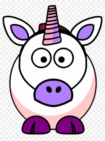 Unicorn Clipart Fans - Cartoon Unicorn Clipart
