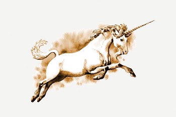 Unicorn clipart, vintage myth creature | Free PSD Illustration - rawpixel