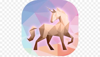 Unicorn Color by Number - Poly Art Logo Horse - unicorn 