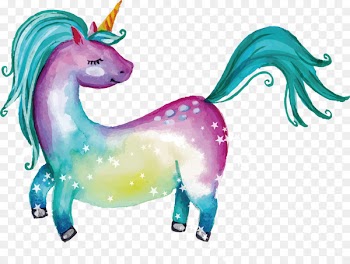Unicorn Color Fairy tale - Dream watercolor hand-painted Unicorn 