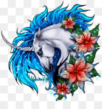 Unicorn Coloring book Fairy tale - Vector Blue Unicorn material 