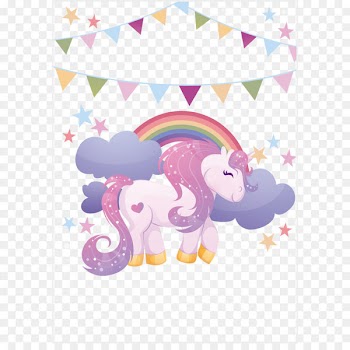 Unicorn Computer file - Romantic purple Unicorn 