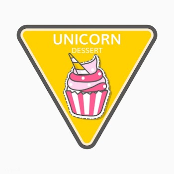 Unicorn cupcake dessert sign vector | Free stock vector - 515514