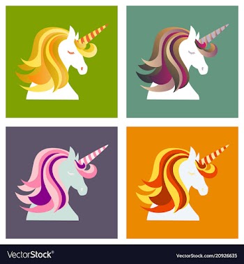 Unicorn cute - card and shirt design cartoon vector image