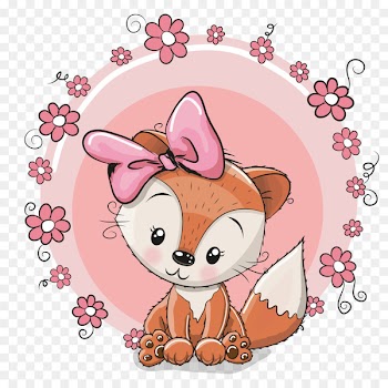Unicorn Cuteness Stock photography Illustration - Pink flower fox 