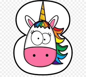 Unicorn Drawing Birthday Number Party - unicorn 