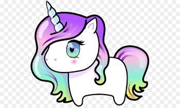 Unicorn Drawing Kavaii Clip art - rainbow hair 