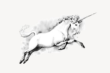 Unicorn drawing, vintage myth creature | Free Vector Illustration - rawpixel