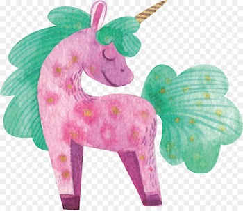 Unicorn Euclidean vector - Purple hand painted Unicorn 