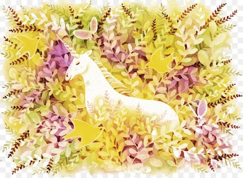 Unicorn Fairy tale Watercolor painting Illustration - Vector unicorn 