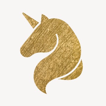 Unicorn gold icon, glittery design | Free Icons - rawpixel