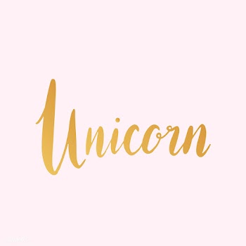 Unicorn handwritten typography style vector | Free stock vector - 517972