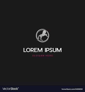 Unicorn horse animal creative logo design vector image