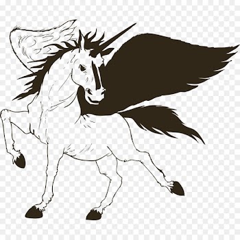 Unicorn Horse - Hand painted Pegasus 