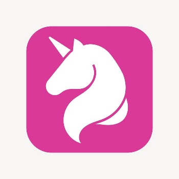 Unicorn icon, flat square design | Free Icons - rawpixel