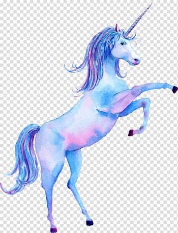 Unicorn illustration, Unicorn Watercolor painting Poster Canvas print, The Unicorn transparent background PNG clipart
