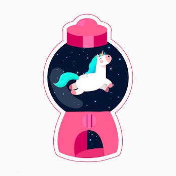 Unicorn in a gumball machine vector | Free stock vector - 515488