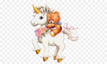 Unicorn Legendary creature Drawing - Bear Hug 