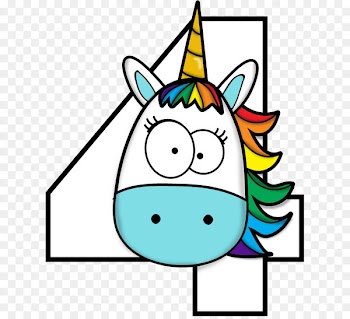 Unicorn Number Drawing Birthday Party - unicornio 