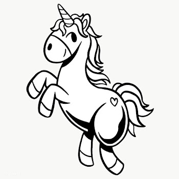 Unicorn outline sticker overlay design element  | Free  transparent png - 2357789