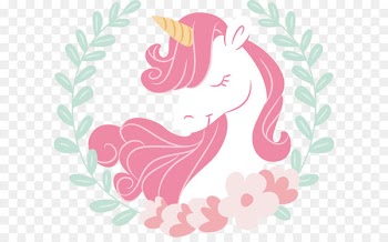 Unicorn Paper Drawing - Pink hair Unicorn 