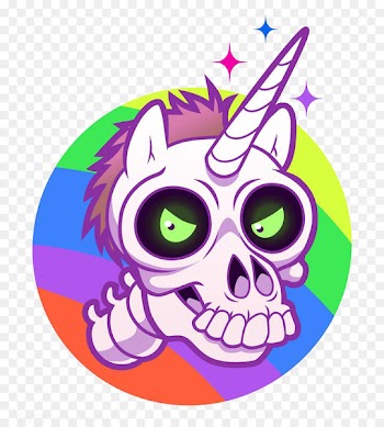 Unicorn Photography Cartoon Illustration - Cartoon Unicorn skull 