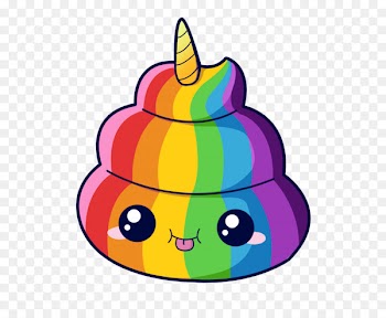 Unicorn Pile of Poo emoji Feces We Heart It - unicorn 